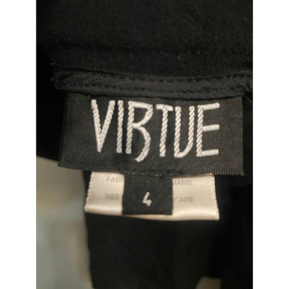 Virtue women’s black crop pants wide legged size 4 - Picture 3 of 4